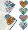 4 Pcs Diamond Painting Bookmarks – DIY Corner Bookmarks for Adults, Heart & Flower Design, Diamond Dot Art Kits for Beginners, Paint by Diamonds Crafts Gift for Women & Girls